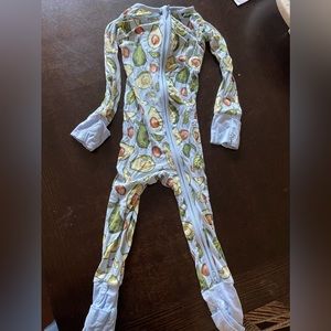 Little Sleepies avocado footie 12-18 months